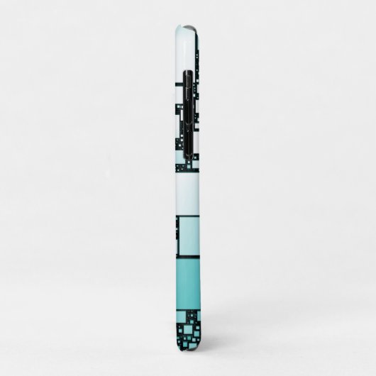Turquoise Squared iPhone / iPad Case (Achterkant/links)