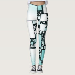 Turquoise Squared Leggings