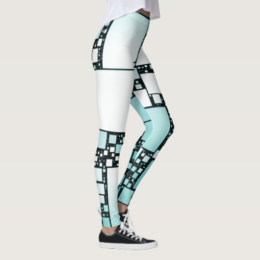 Turquoise Squared Leggings (Rechts)
