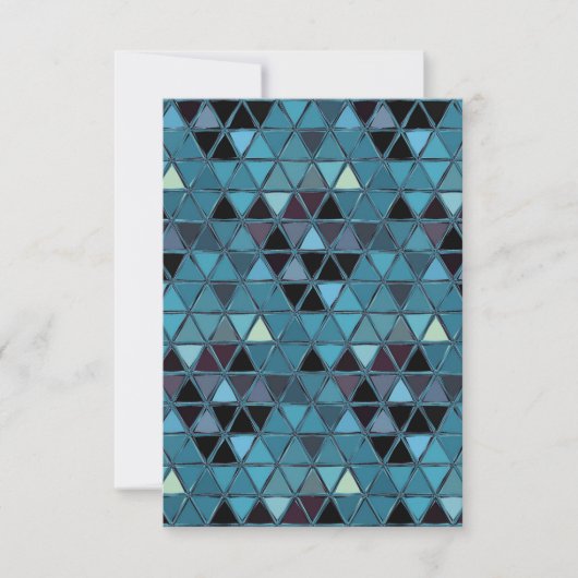 Turquoise Stained Glass Mosaic Southwest Bedankkaart (Voorkant)