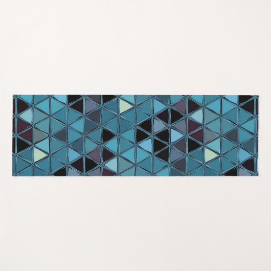 Turquoise Stained Glass Mosaic Southwest Yogamat (Voorkant (horizontaal))