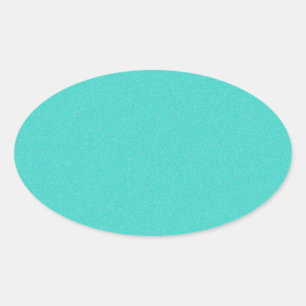 Turquoise Star Dust Ovale Sticker