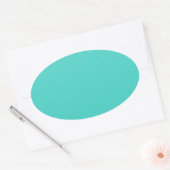Turquoise Star Dust Ovale Sticker (Envelop)