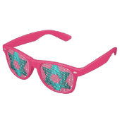 Turquoise Star van David Bat Mitzvah Retro Zonnebril (Gekanteld)
