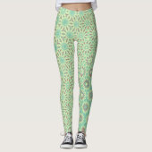 Turquoise Starburst Pattern Leggings (Voorkant)