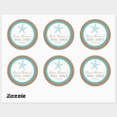 Turquoise Starfish Beach Vrijgezellenfeest Sticker (Vel)