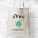 Turquoise Starfish bruidsmeisje Canvas tas voor br<br><div class="desc">Vul deze mooie tas met de accessoires die je meiden nodig hebben voor je vrijgezellen of trouwweekend!</div>