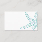 Turquoise Starfish bruiloft Plaatskaarten Plaatskaartje (Achterkant)