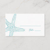 Turquoise Starfish bruiloft Plaatskaarten Plaatskaartje (Voorkant)