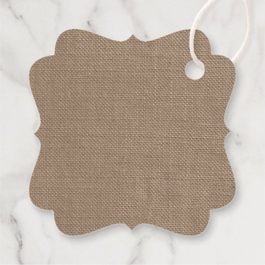 Turquoise Starfish Burlap Beach Wedding Collectie Bedankjes Labels (Achterkant)