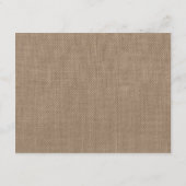 Turquoise Starfish Burlap Beach Wedding Collectie Informatiekaartje (Achterkant)