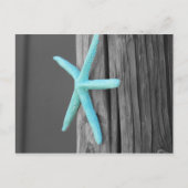 Turquoise Starfish Coastal Briefkaart (Voorkant)
