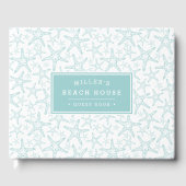 Turquoise Starfish Pattern | Beach House Gastenboek (Voorkant)