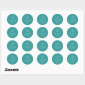 Turquoise Starfish Ronde Sticker (Vel)