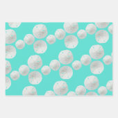 Turquoise Starfish Sand Dollars Inpakpapier Vel (Voorkant 3)