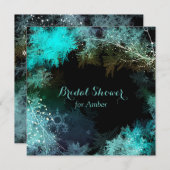 Turquoise Starry Forest Vrijgezellenfeest Kaart (Voorkant / Achterkant)