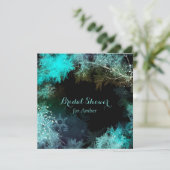 Turquoise Starry Forest Vrijgezellenfeest Kaart (Staand voorkant)