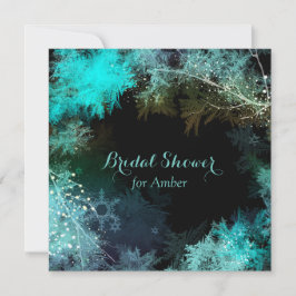 Turquoise Starry Forest Vrijgezellenfeest Kaart