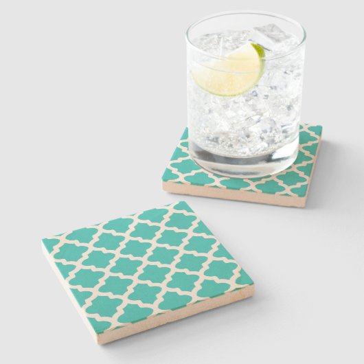 Turquoise Stenen Drank Ondersettings Geschenk Onderzetter (Zijkant)