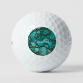 Turquoise stenen golfballen (Voorkant)