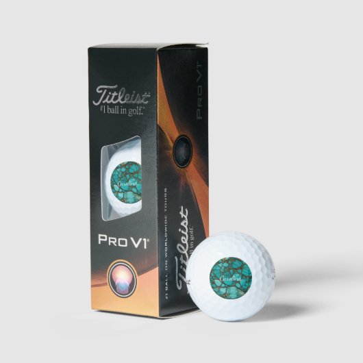 Turquoise stenen golfballen (Verpakking)