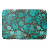 Turquoise stenen kristallen badmat (Voorkant)