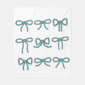 turquoise stenen mantel fleece deken (Voorkant)