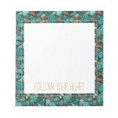 Turquoise stenen notitieblok (Voorkant)