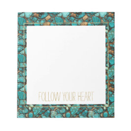 Turquoise stenen notitieblok