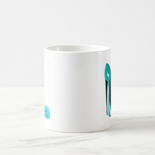 Turquoise Stiletto Shoe en Roos Koffiemok (Center)