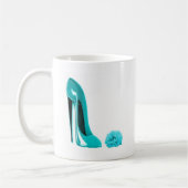 Turquoise Stiletto Shoe en Roos Koffiemok (Links)