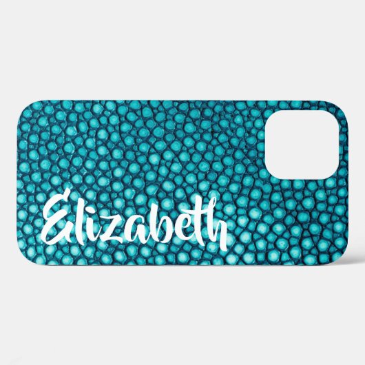 Turquoise Stingray Case-Mate iPhone Case (Achterkant (horizontaal))