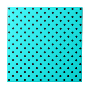 Turquoise stippen achtergrond tegeltje