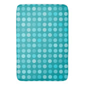 Turquoise stippen badmat (Voorkant Verticaal)
