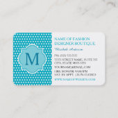 Turquoise Stippen Mode Boutique Visitekaartje (Voorkant)
