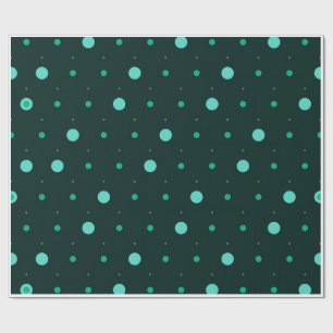 Turquoise Stippen Naadloos Patroon Cadeaupapier