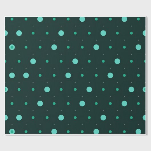 Turquoise Stippen Naadloos Patroon Cadeaupapier (Vlak)
