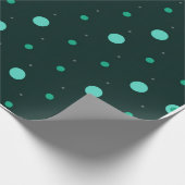 Turquoise Stippen Naadloos Patroon Cadeaupapier (Hoek)