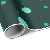 Turquoise Stippen Naadloos Patroon Cadeaupapier (Rol Hoek)