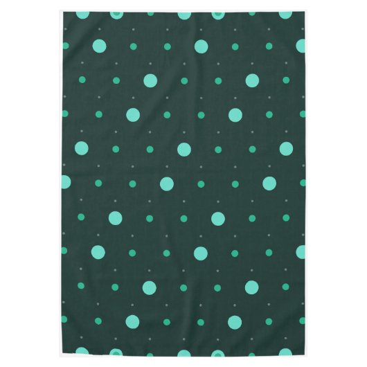 Turquoise Stippen Naadloos Patroon Tafelkleed (Voorkant)