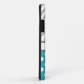 Turquoise Stippenpatroon Grijs Zebraprint iPhone 5 Case-Mate iPhone Case (Achterkant/rechts)