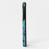 Turquoise Stone Gold en Black Case-Mate iPhone Case (Achterkant/links)