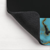 Turquoise Stone Gold en Black Muismat (Hoek)