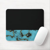 Turquoise Stone Gold en Black Muismat (Met muis)