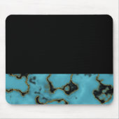 Turquoise Stone Gold en Black Muismat (Voorkant)