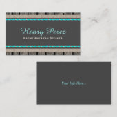 Turquoise Stone Rustic Wood Plain Visitekaartjes (Voorkant / Achterkant)