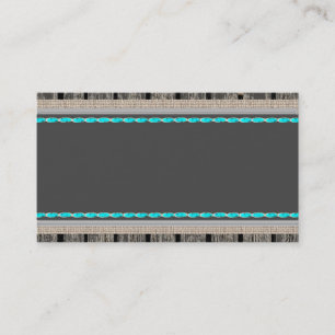 Turquoise Stone Rustic Wood Plain Visitekaartjes