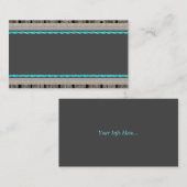 Turquoise Stone Rustic Wood Plain Visitekaartjes (Voorkant / Achterkant)