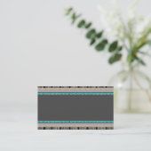 Turquoise Stone Rustic Wood Plain Visitekaartjes (Staand voorkant)