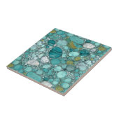 Turquoise Stones Keramische Tegel Tegeltje (Zijkant)